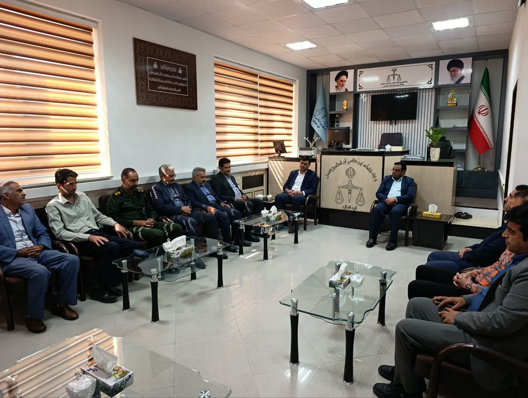 مسئولان شهر اسلامیه در دیدار با رئیس جدید دادگستری فردوس