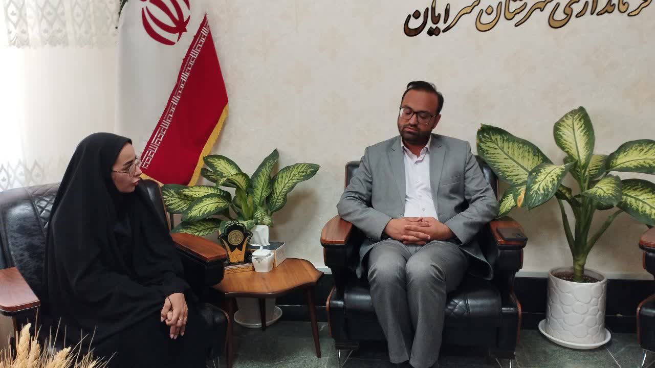 حمایت از ظرفیت‌های فرهنگی و هنری کودکان و نوجوانان در دیدار با فرماندار