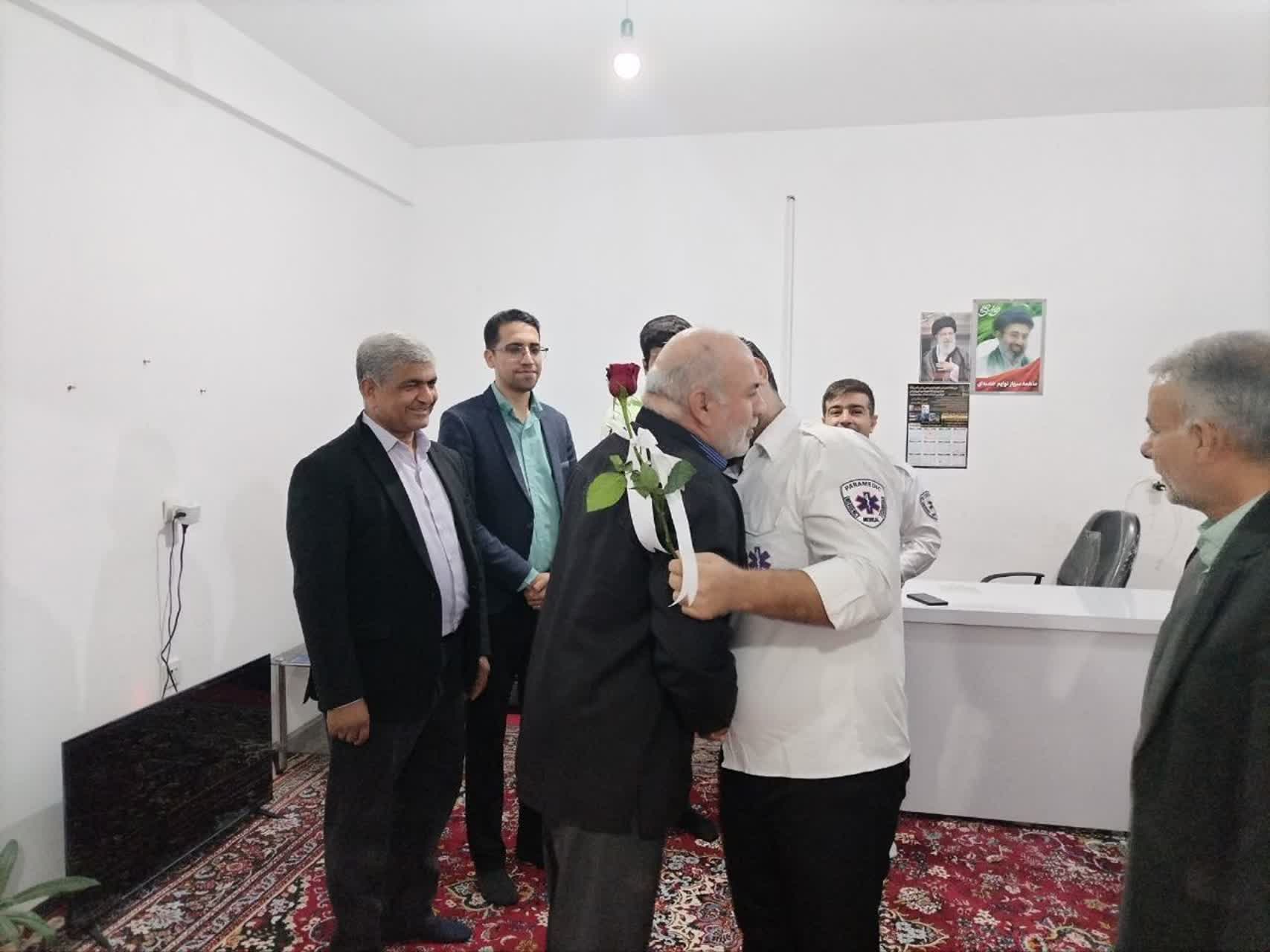 بازدید مسئولان و معتمدین روستای رقه از پایگاه اورژانس ۱۱۵