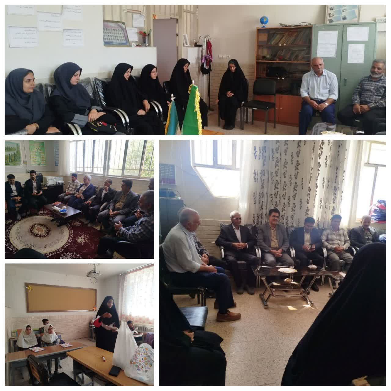 حضور مسئولان شورای اسلامی و دهیاری چرمه در مدارس به مناسبت آغاز سال تحصیلی