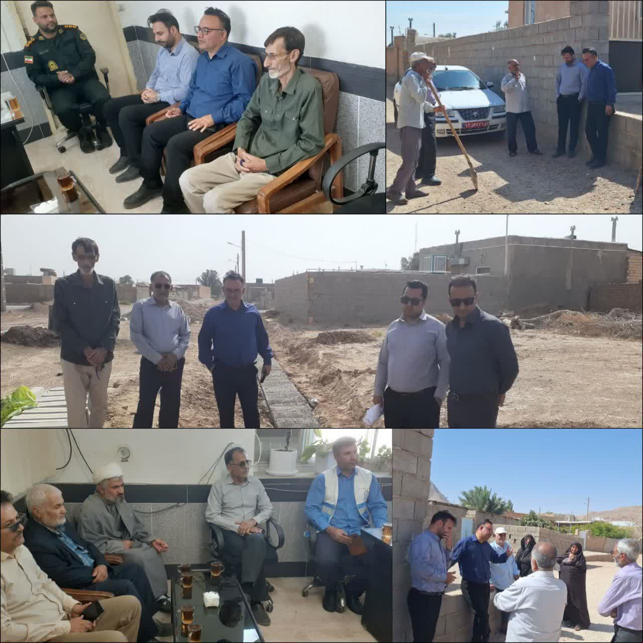 بازدید بخشدار مرکزی بشرویه از روستاهای نیگنان و هنویه و قدردانی از نیروی انتظامی